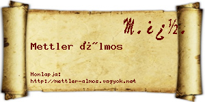 Mettler Álmos névjegykártya